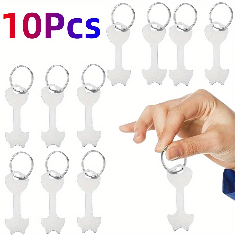 

10pcs Portable Steel Shopping Key Set, Removable Shopping , Shopping , Removable Shopping , Key Removable Shopping Keychain