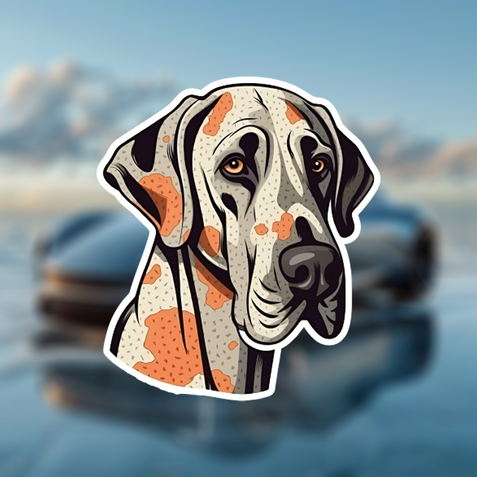 CRDesign Basset Hound Silhouette Sticker Vinyl Decal For