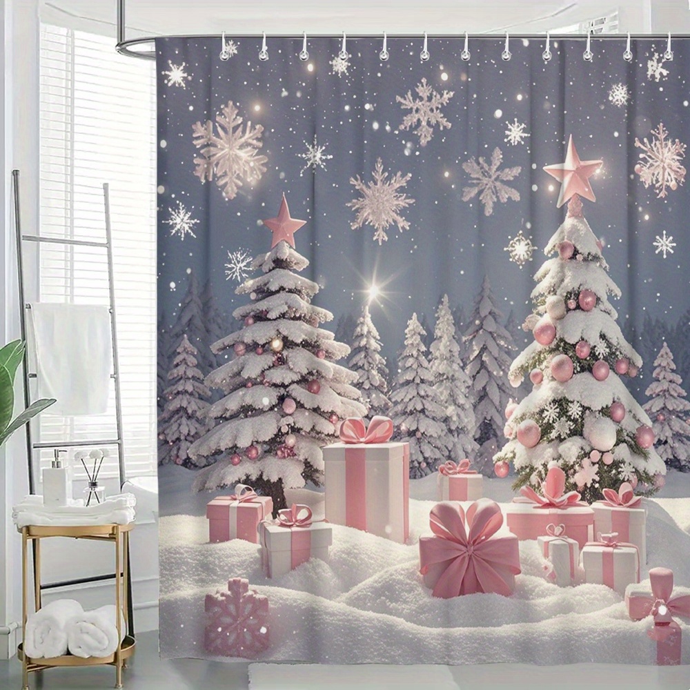 

Christmas- Curtain - Polyester, Non-transparent Bathroom 12