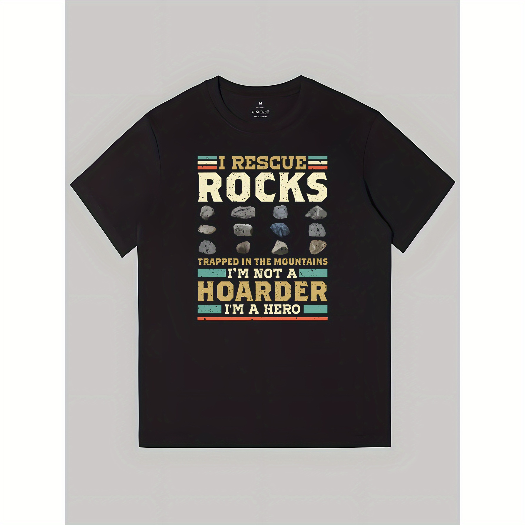 

1 Piece, Rockhounding Geologists Love Rock Collecting Gifts Print, Summer Comfortable Casual Cotton T Shirt