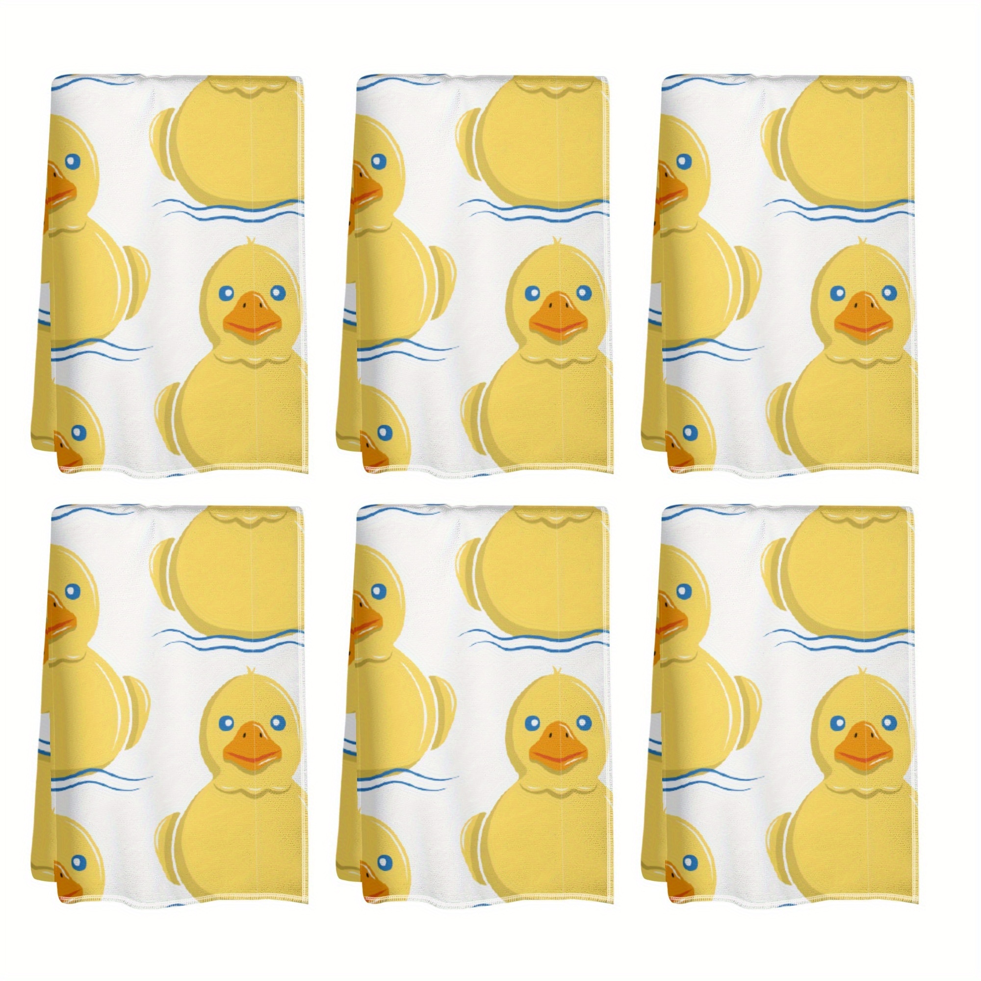 

Rubber Duck Towel Set: 6 Pieces Of 18x26 Inches Towels With Adorable Rubber , Machine Washable, , And Durable