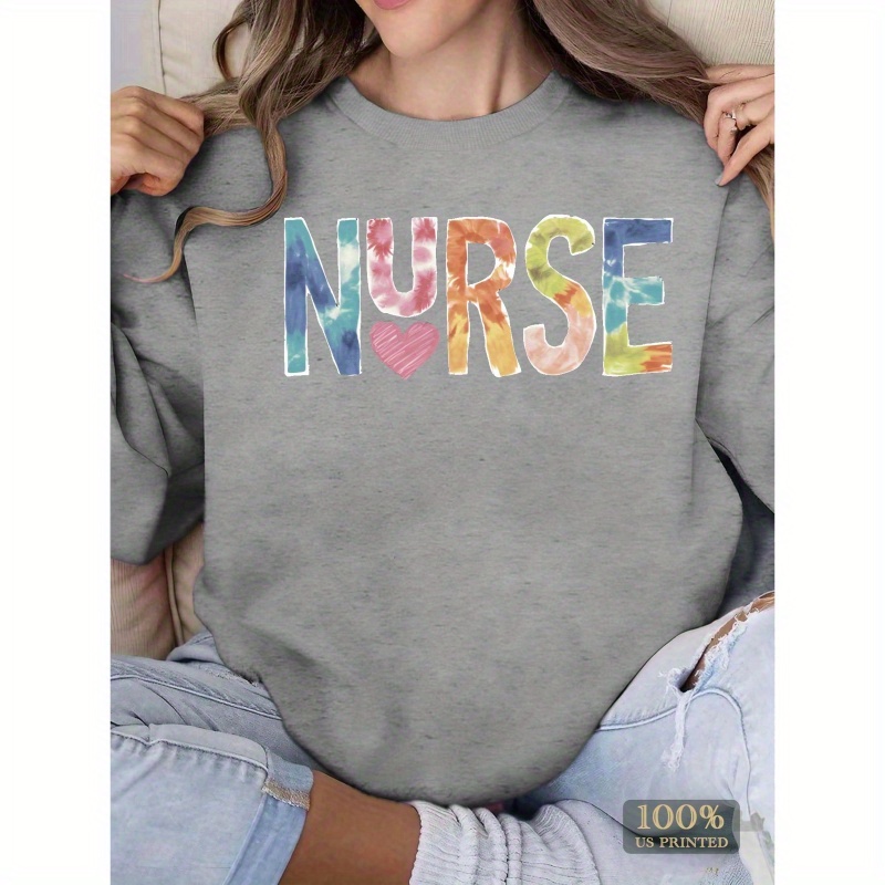 

Heart Nurse Tie Dye Pattern Women's Sweatshirts