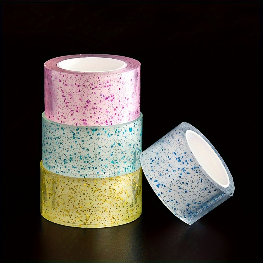 

4 Rolls Of Colored Double For , And Clear Sequins - Adhesive For And Decoration