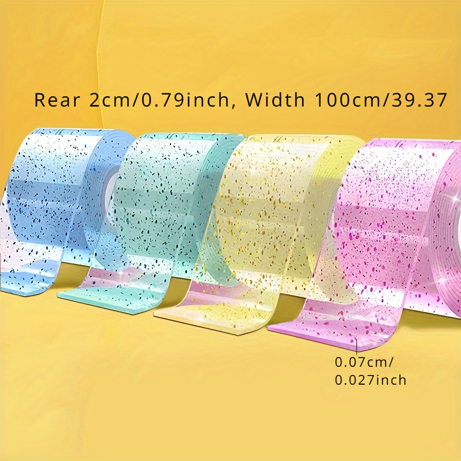 

4 Rolls Of Double-sided Tape, Suitable For Home, Office And Classroom, With Sequins - Powerful Adhesive, And Decorate