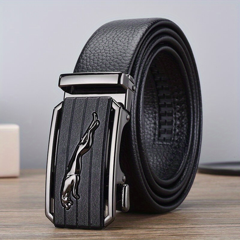 

Men' Faux Leather Belt With Automatic Alloy - & Stylish