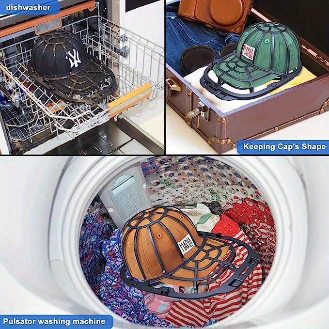 anti deformation baseball cap washer creative washing machine protective rack storage box no power required plastic material home kitchen organizer laundry storage organization details 5