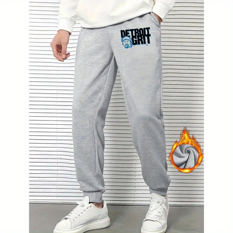 

Sweatpants - Printed, & Drawstring Waist, Polyester , Plus Size