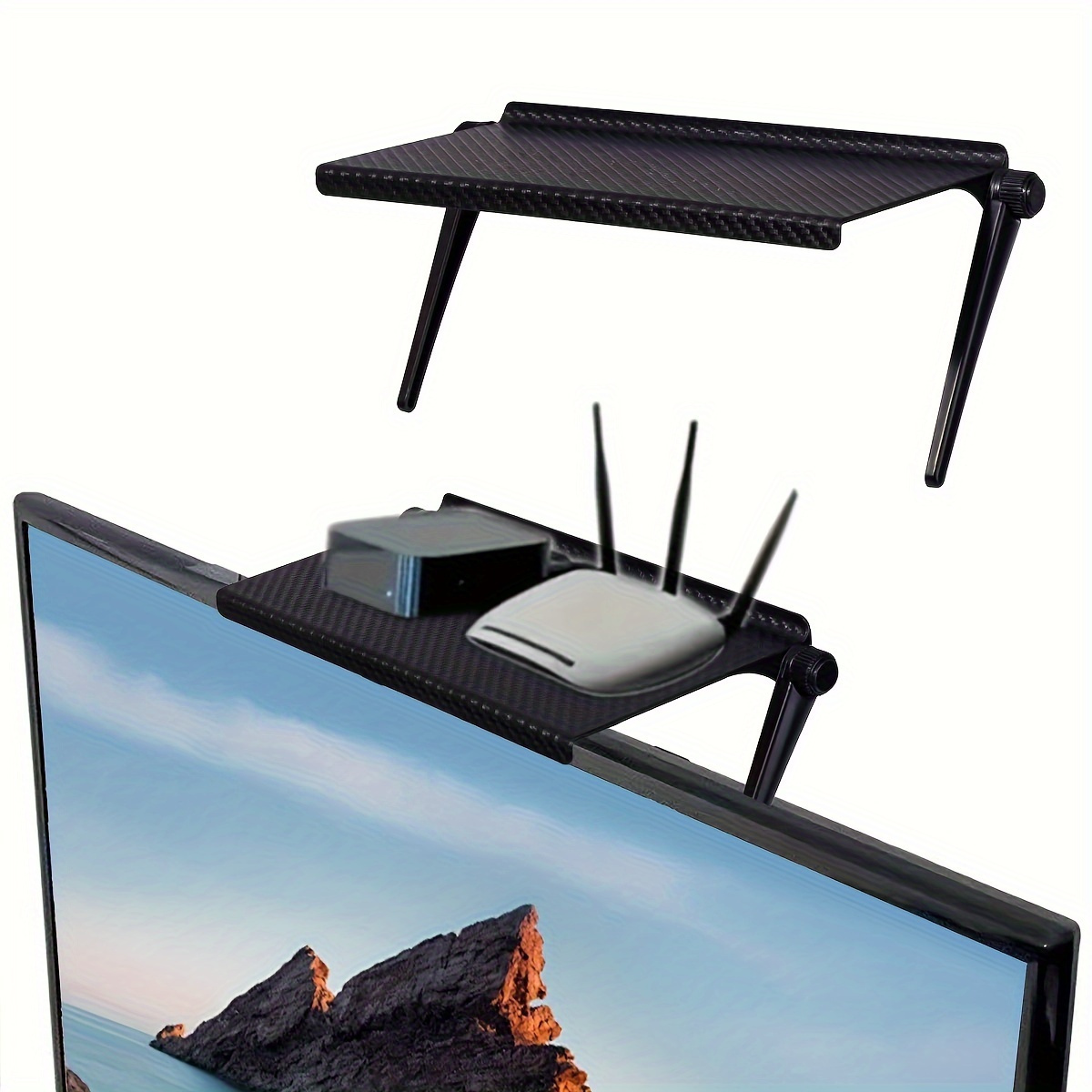 

Adjustable Screen Top Shelf: Organize Your , Router, And More For A Office