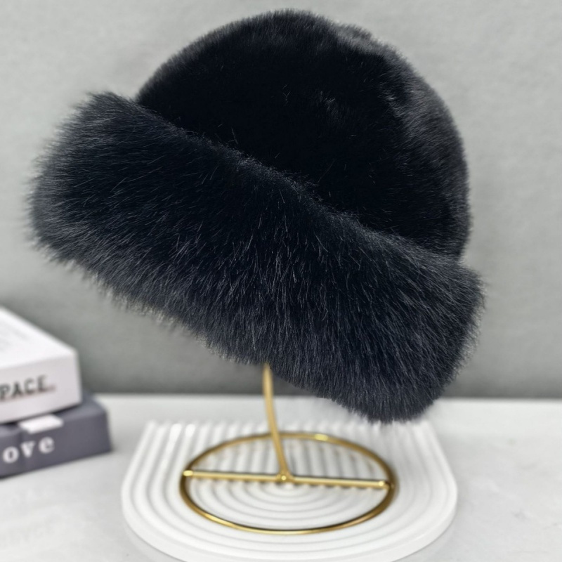 

Fur Hat - Cap, , Inelastic, Knitted , 100% , / - 2023 New Arrival