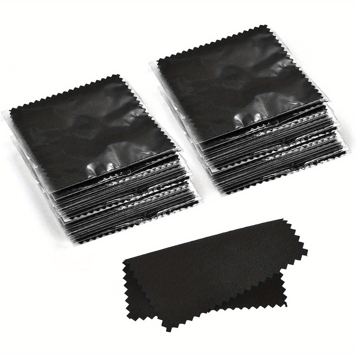 

100pcs Jewelry Cleaning Cloth Black Polishing Cloth For Small Polish Cloth 8x8cm