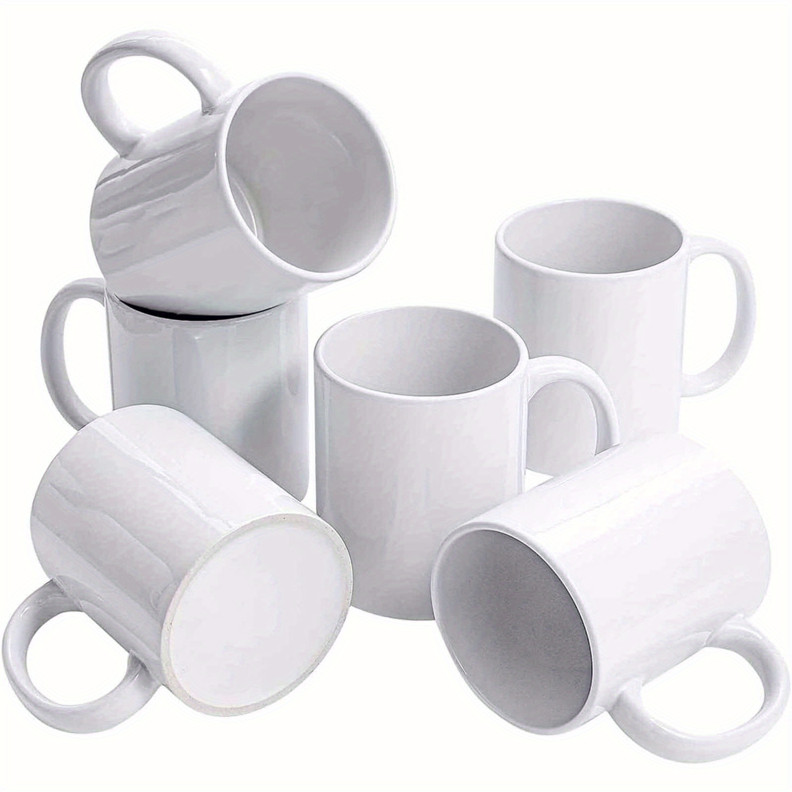 TEMU 30pcs Sublimation Mugs, Cups 11oz Sublimation Ceramic Mugs, White Cups, Sulimation Blanks, Blank White Mugs