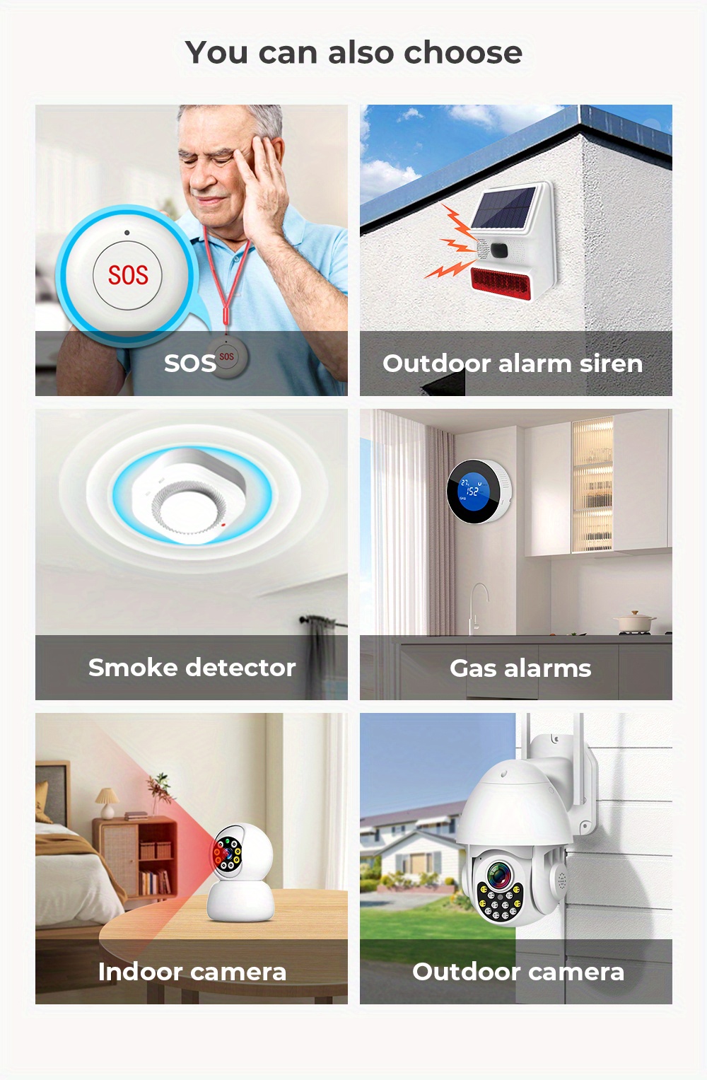 Sistema de seguridad inalámbrico PGST con Alexa, Wifi, GSM 2G, hogar inteligente, anti-robo, sirena, detector de movimiento, sensor de puertas y ventanas, control remoto, teclado RFID - Compatible con Alexa, Android, iOS y más, sistema de seguridad inalámbrico, seguridad en la oficina, diseño moderno, acabado elegante, rendimiento confiable, protección de la propiedad