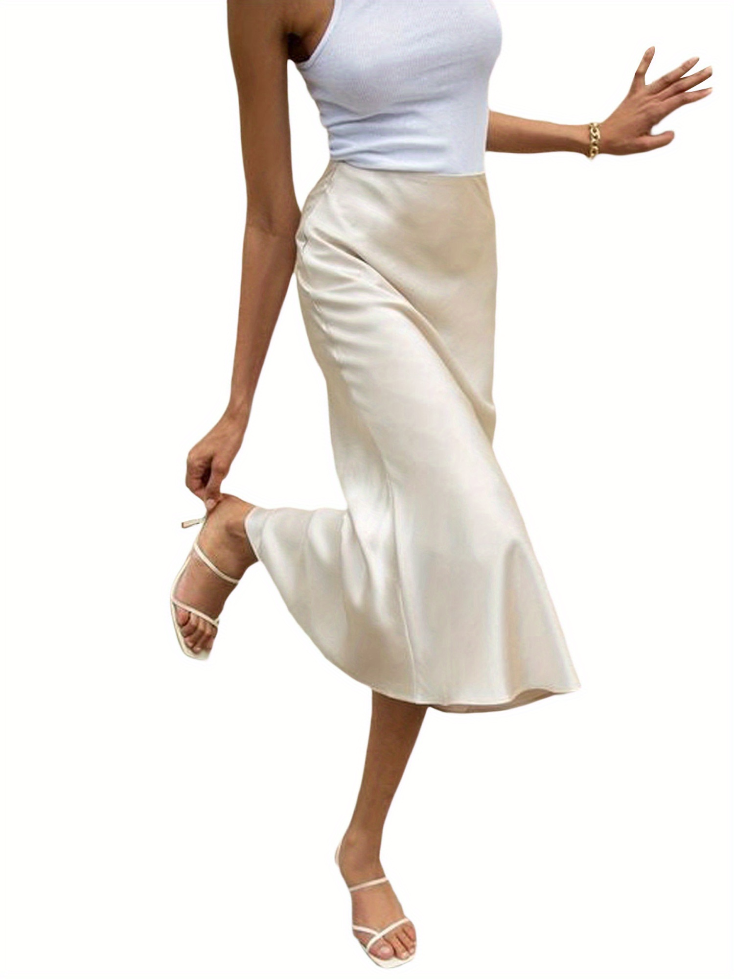 silk skirt sold on Temu United States