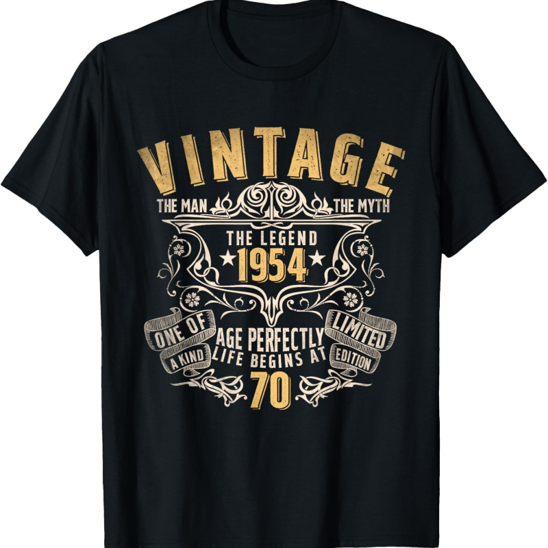 

70 Year Old Gift Vintage 1954 Man Myth Legend 70th Birthday T-shirt