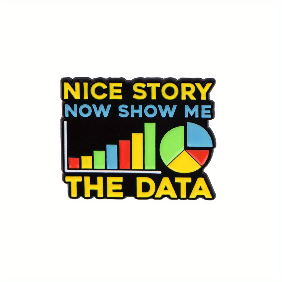 Image of 1pc Of Enamel Pin Badges Displaying Data, Suitable For Backpacks, Brooches, Clothing, And As Fashionable Jewelry Gifts