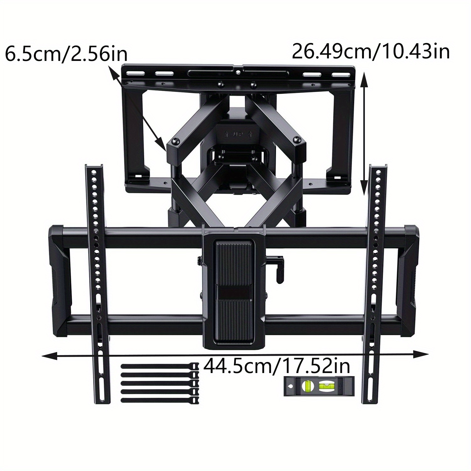 suporte de parede para tv   resistência,   completo, para tvs de 40-86 polegadas, até 132  . compatível com estacas de madeira de 12 /16 , vesa 600x400mm. design compacto para sala,   ou escritório. instalação  , sem ferramentas. detalhes 0