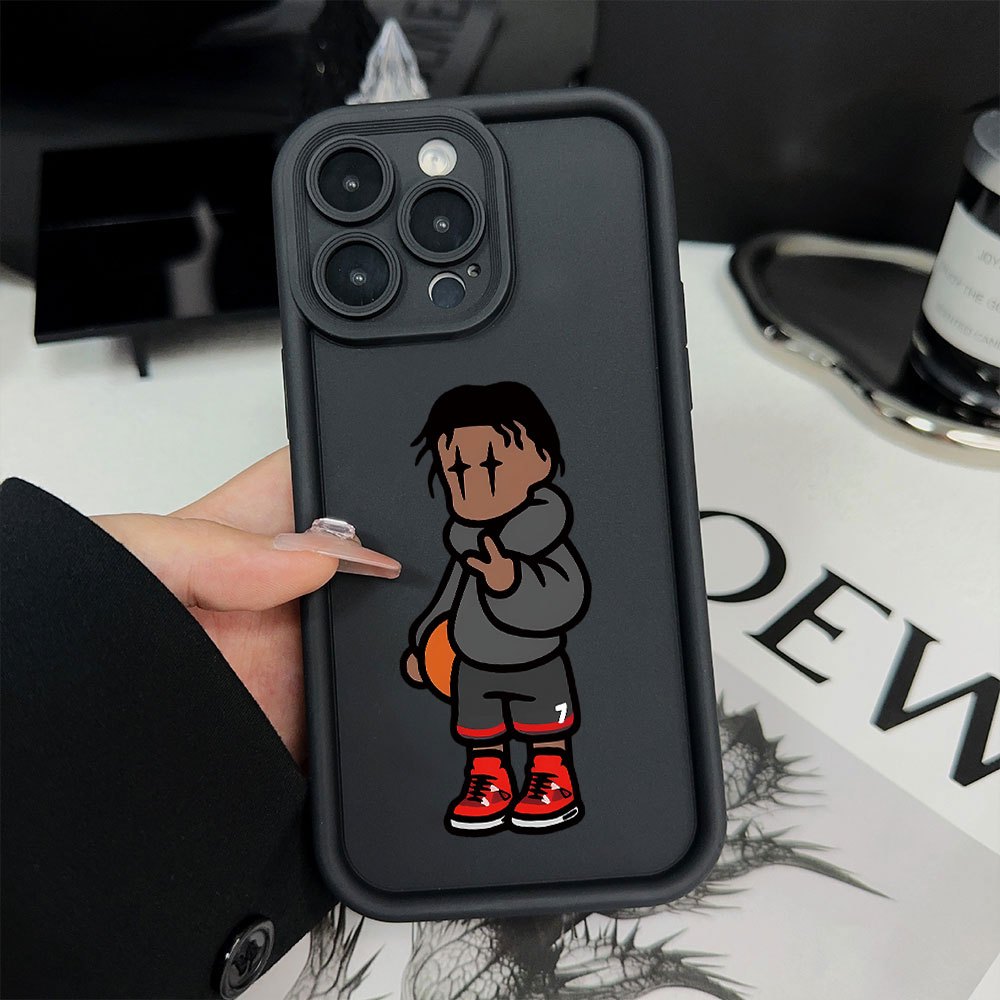 

Basketball Boy Creative Pattern, New Black Angel Eye Staircase Mobile Phone Case, Fun Personality, Simple And Fashionable Trendy Gift Phone Case For Men And Women, Suitable For Iphone