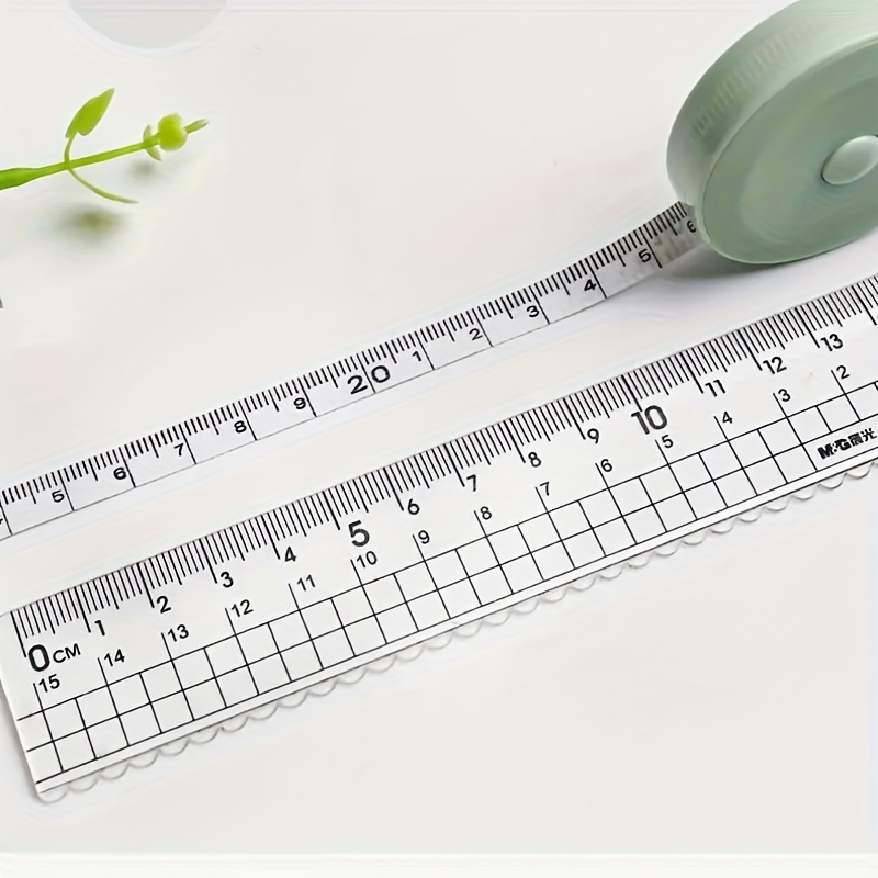 1pc plastic tape measure 1 5 meters clothing measuring tape cute mini soft tape automatic retractable type details 6