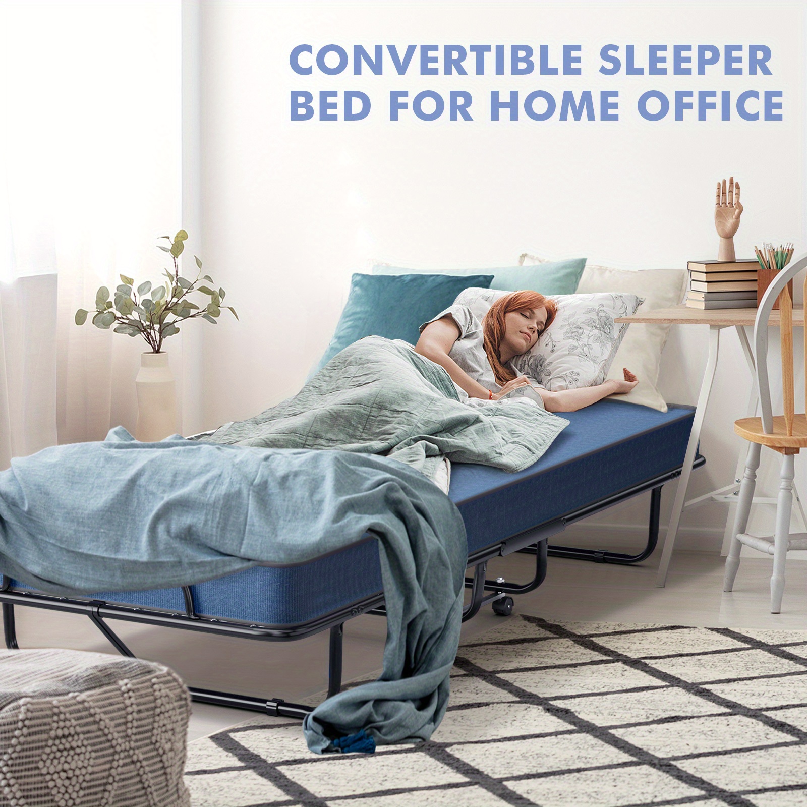 folding bed inches memory foam mattress portable Temu