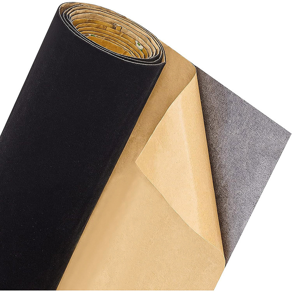 Image of Superdant Self-adhesive Velvet Flocking Fabric - Craft Fabric For Jewelry Drawers, Diy Crafts, Home Decor - 40cm Wide, 2m Roll, Black, Home | Soft Texture Fabric | Adhesive Backing, Fabric For Sewing