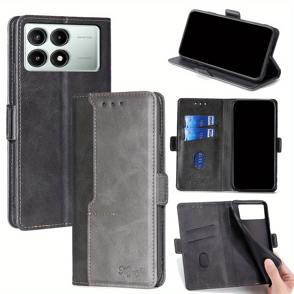 

With Card Holder Protective Side Double Magnetic Luxury Leather Flip Phone Case For Xiaomi F1 Poco X2 X3 X4 X5 X6 Neo Gt Por 5g M3 M4 M5 M6 M2 M3 M4 M5s Por 4g 5g F2 F3 F5 F6 C51 C50 X6 5g