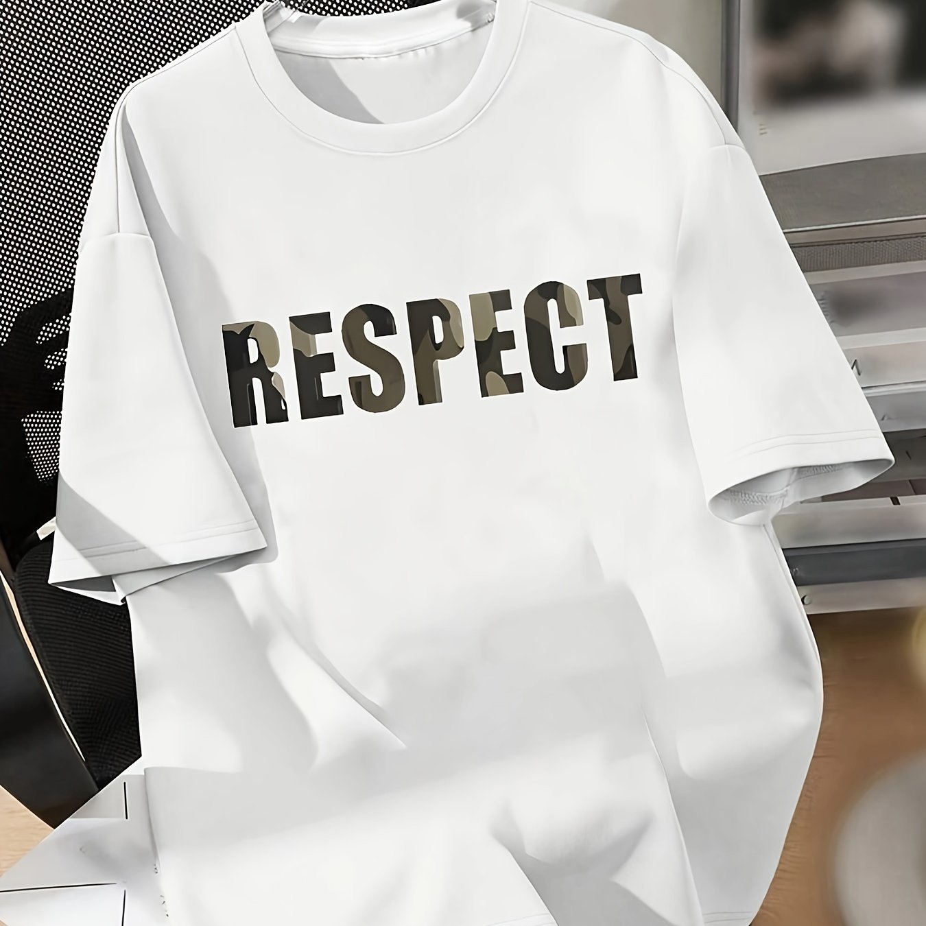 

Respect Alphabets Printed Boys' Summer Crew Neck T-shirt - Stylish Casual Style With Cozy Short Sleeves - Perfect For Everyday Life!