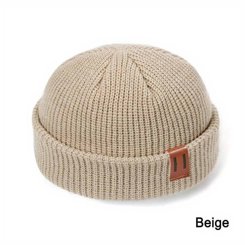 1 Fashionable Winter Knitted Hat, Unisex, Hip-hop Short Hat, Warm Ribbed Bucket Hat, In Multiple Colors