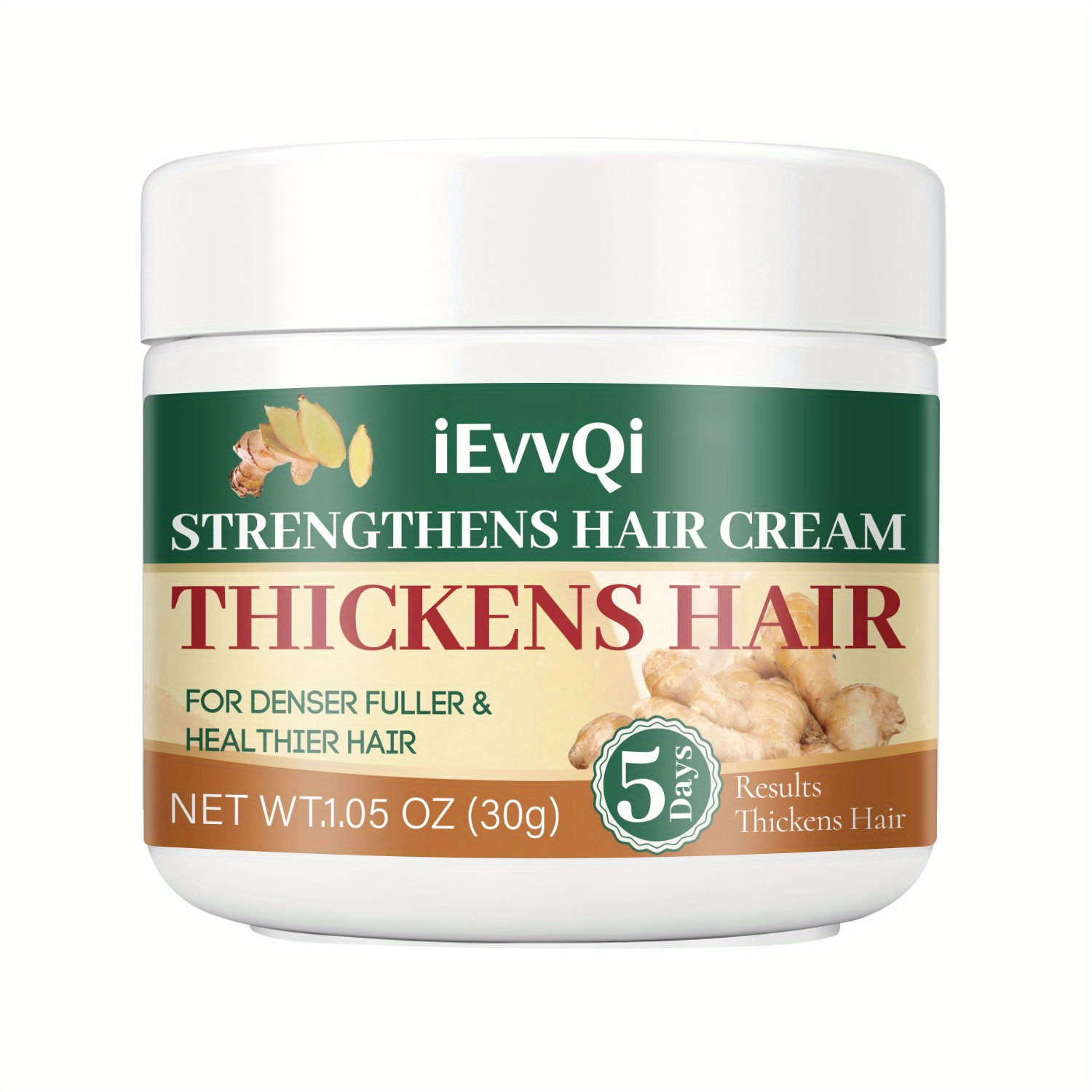 30g Dry Hair Cream, Hair Strengthening Essential Oil Products for Men and Women, Makes Thin Hair Look Thicker, Stronger, and Fuller, Contains Ginger, Jojoba Oil, Biotin, and Ginseng Extract. Topical Solution for All Hair Types