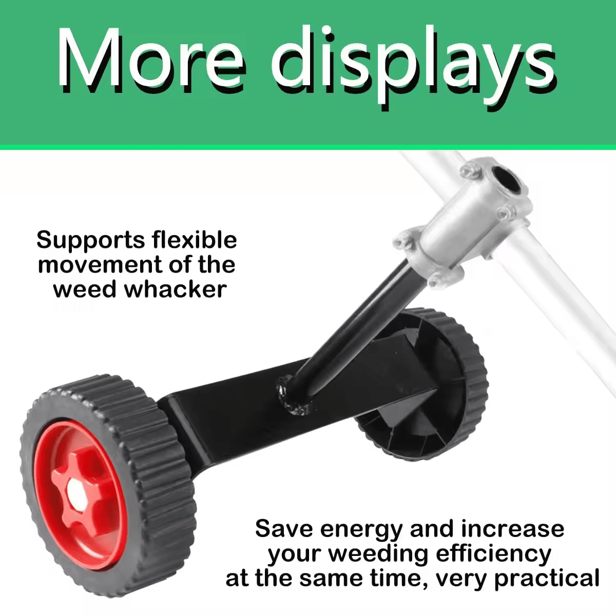 XIOP String Trimmer Support Wheel - String Trimmer Support Wheel Wheel Universal Adjustable Wheels Set Walk Behind Brush Cutter Eaters Grass Cutter Holder 240524