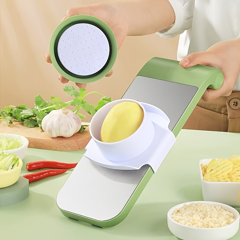 multi functional   piece set 5 cutting heads stainless steel multifunctional vegetable slicer and slicer   potatoes   etc essential kitchen tool slicer for food and vegetables details 5