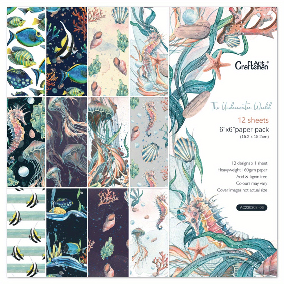 

[ ] 12pcs 6x6" & - - Scrapbooking For Diy , Journals & Crafts