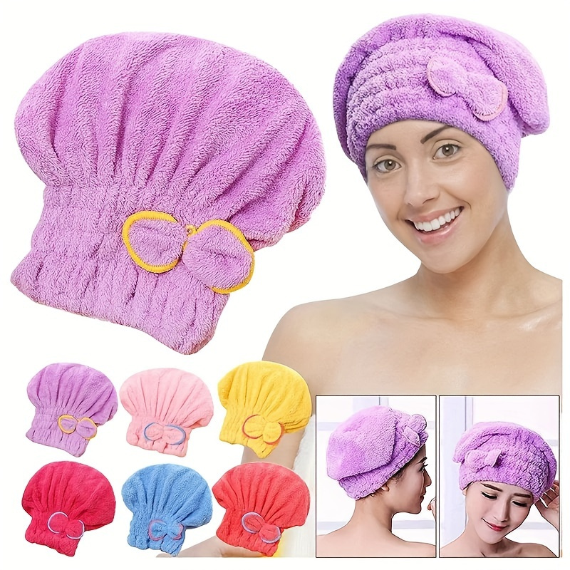 

-dry Drying - , Towel Bowknot Types - For Women, , And (1/2/4pcs)