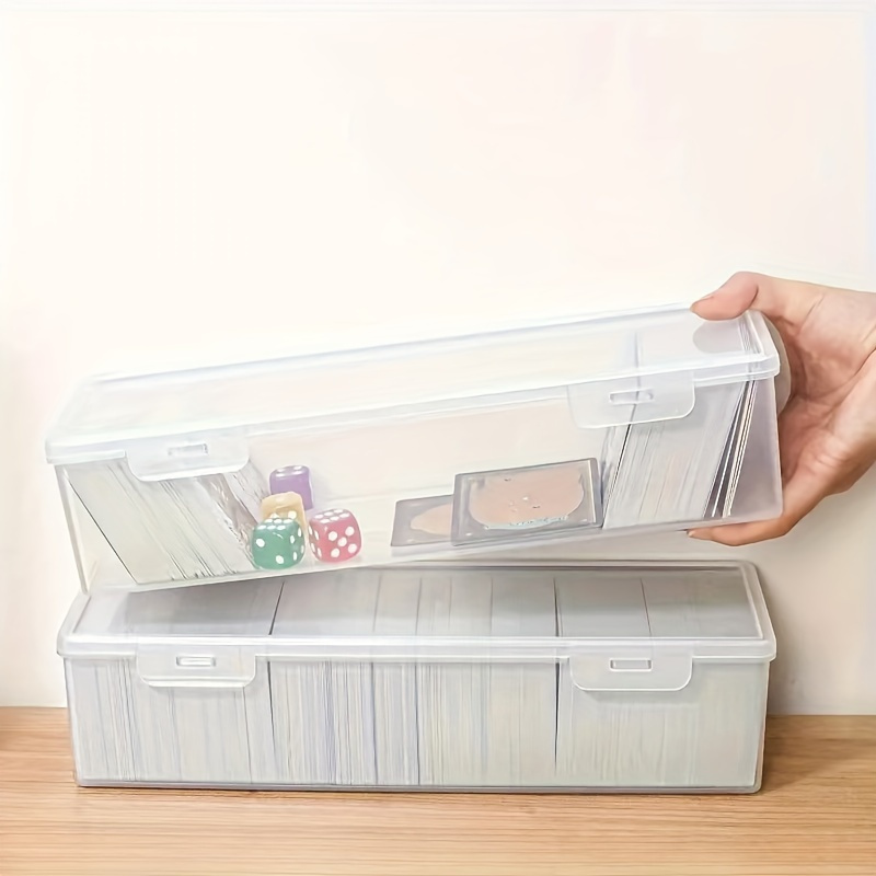 

1pc Transparent Plastic Card Storage Box, , Bpa-free, With 1000+ Card Capacity, For Collectible Cards, , Standard Size Cards, Suitable For 14+