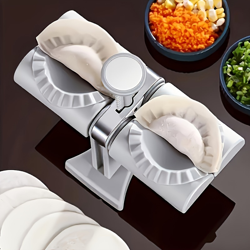 

Easy-to-use Double-head Automatic Dumpling Maker With Filling Spoon & 2 - Family & Parties, Dumpling Maker Press