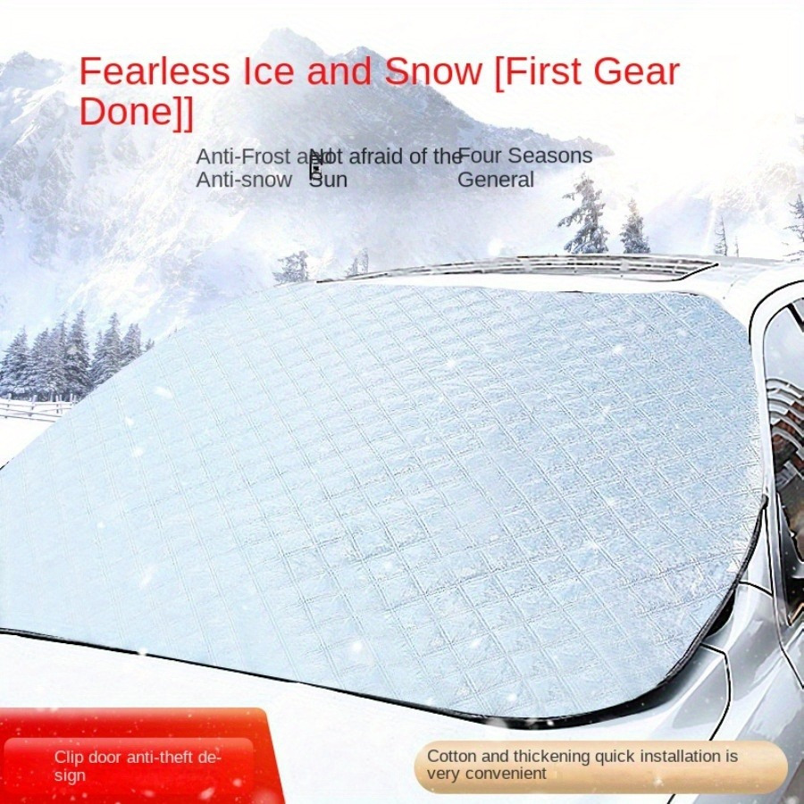 

Car Rear Window Sunshade Snow Cover, Universal All-season Thickened Anti-frost Anti-snow Sunshield Protector For Auto Vehicles