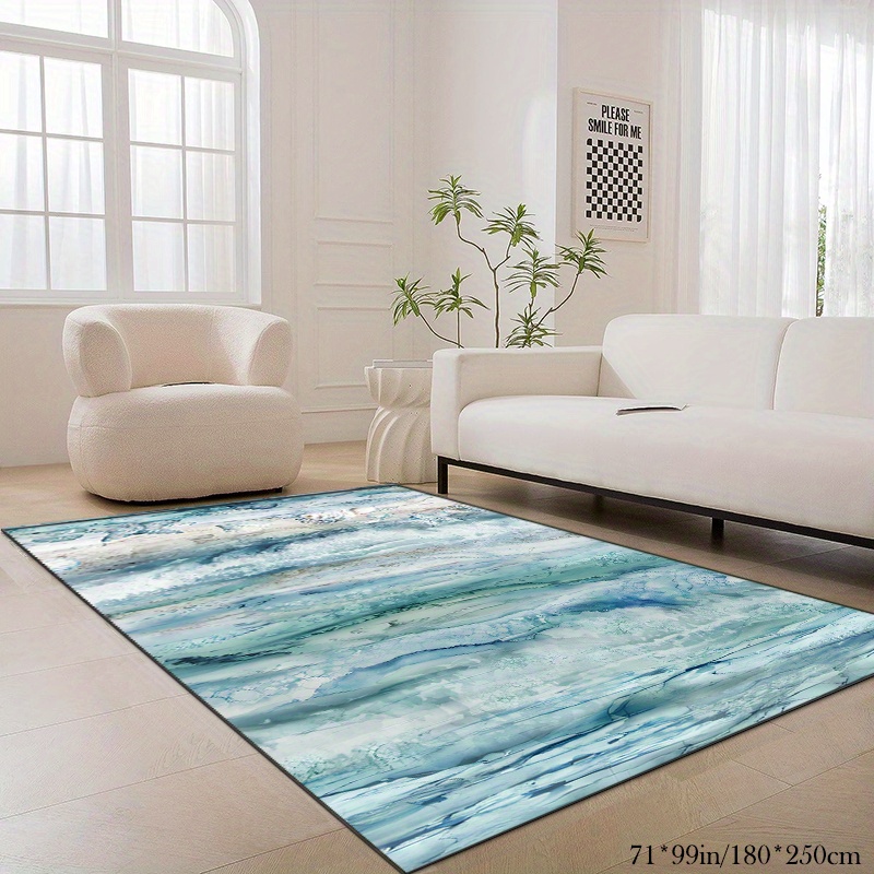 

Ultra- Area Rug With Non-slip Backing - 1100gsm, Machine Washable For Living Room, Dining, Bedroom, And Outdoor Use