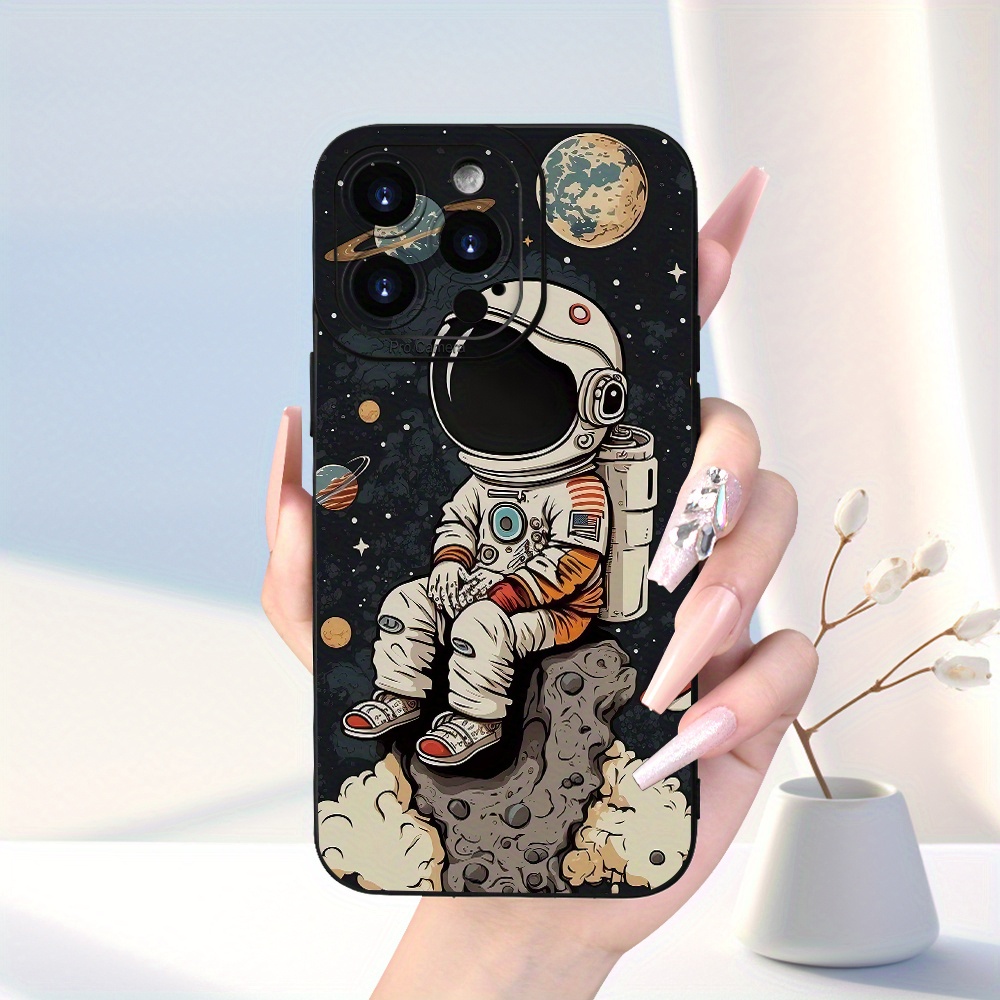 Fundas para Teléfono con Estampado de Astronauta de Dibujos Animados para iPhone 15 14 13 12 11 XS XR X 7 8 Plus Pro Max Mini