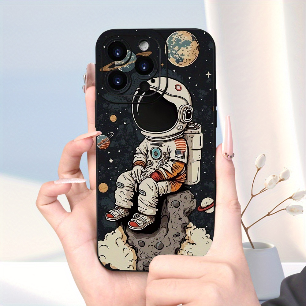 Fundas para Teléfono con Estampado de Astronauta de Dibujos Animados para iPhone 15 14 13 12 11 XS XR X 7 8 Plus Pro Max Mini