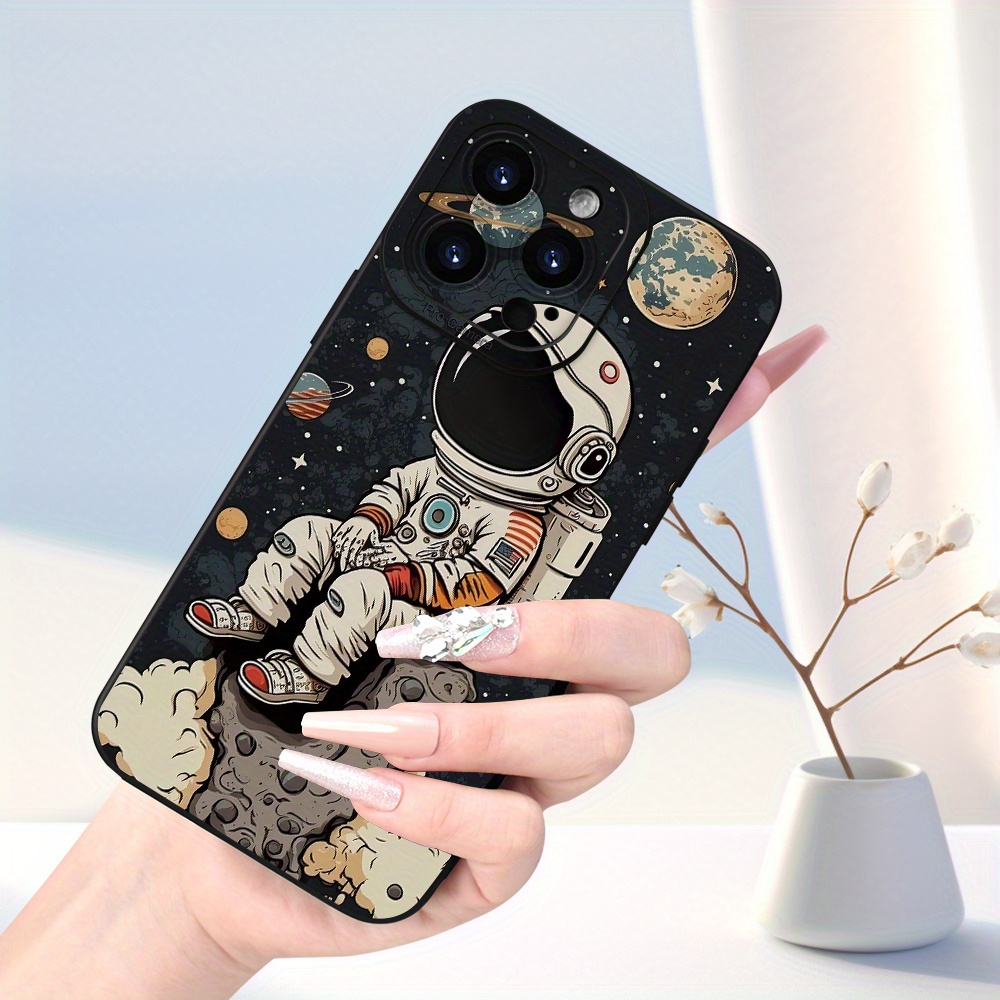 Fundas para Teléfono con Estampado de Astronauta de Dibujos Animados para iPhone 15 14 13 12 11 XS XR X 7 8 Plus Pro Max Mini