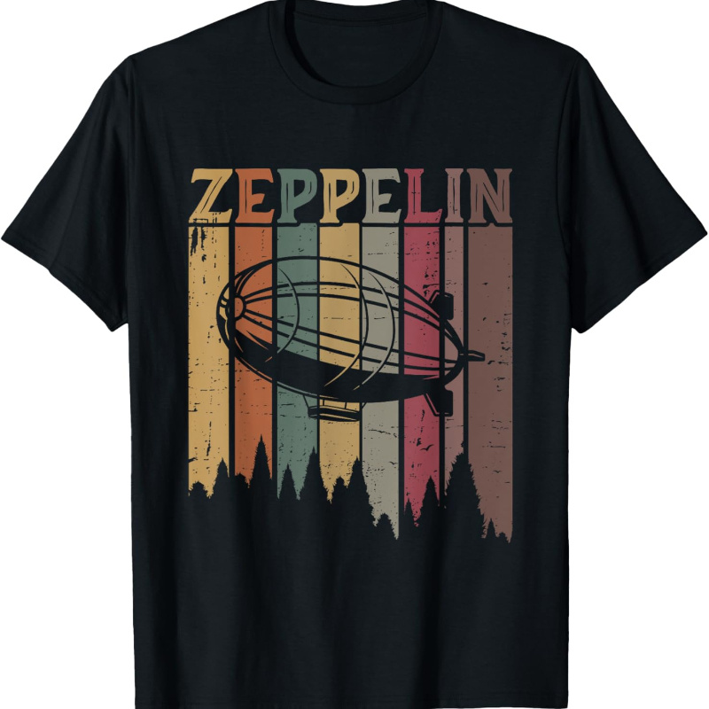 

Zeppelin T-shirt For Teen, Funny Design Short Sleeve Tee, Casual And Trendy T-shirt For Husband Boyfriend, Prefect To Summer And Warm Weather