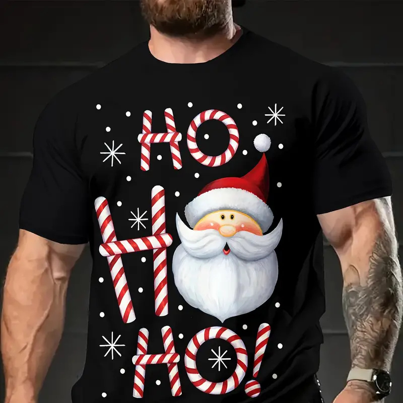 

Cotton, Men's Creative Top, Casual Short Sleeve Crew Neck T-shirt, Men's Clothing For Summer Outdoor