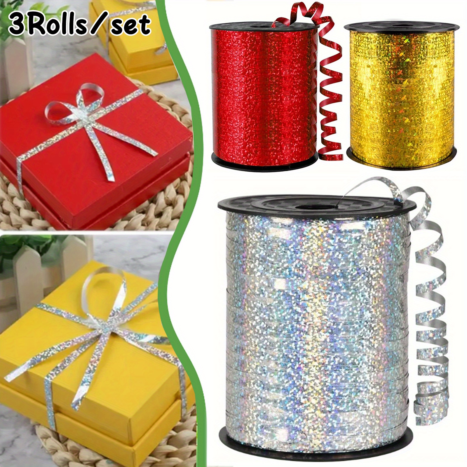 

3pcs 500 Curling , Curling For Wrapping, , String, Curly For Graduations, Christmas, Ribbons For , Craft Supplies,