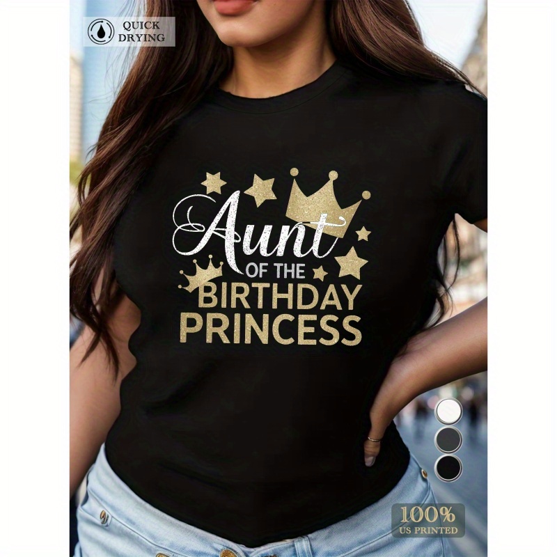 

Crown Aunt Birthday Princess Women's T-shirt