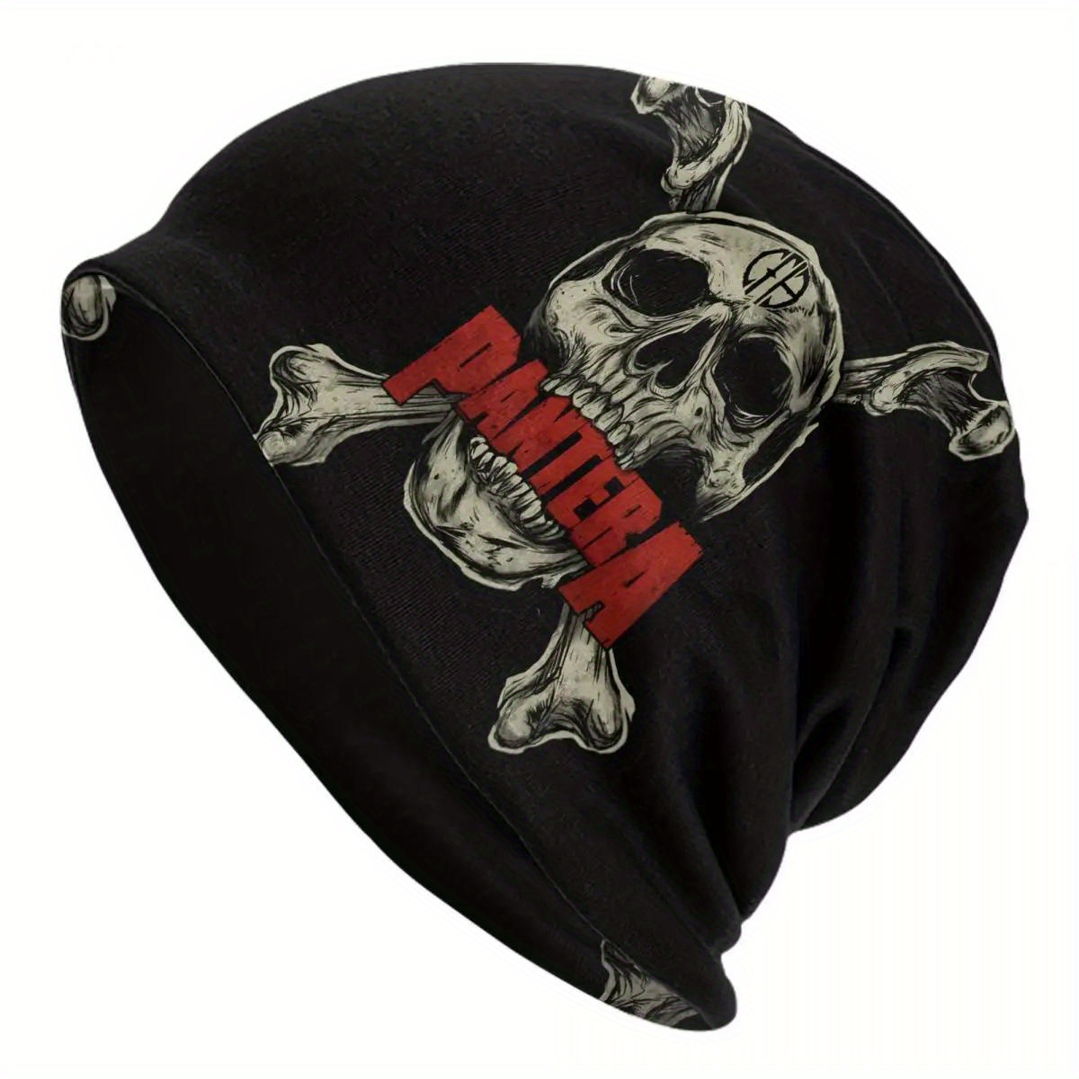 

Stylish Skull Print Beanie For Men - Breathable & Stretchy Knit Pullover Hat, Fashion-