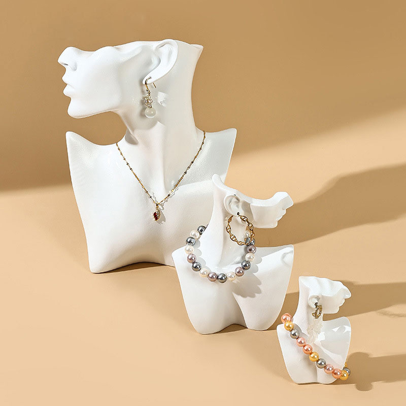 white resin portrait model display stands minimalist elegant Temu