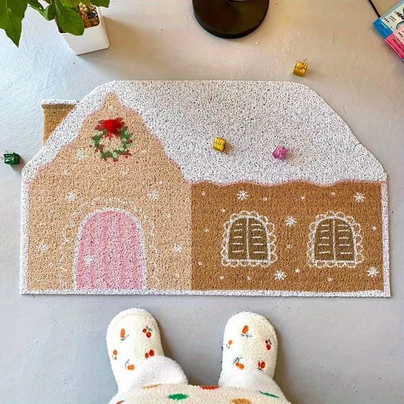 

Mat, Christmas Bath Rug, Pvc Bath Mat, 1cm , 100g/m², Pattern, Rectangular , Bathroom Decor