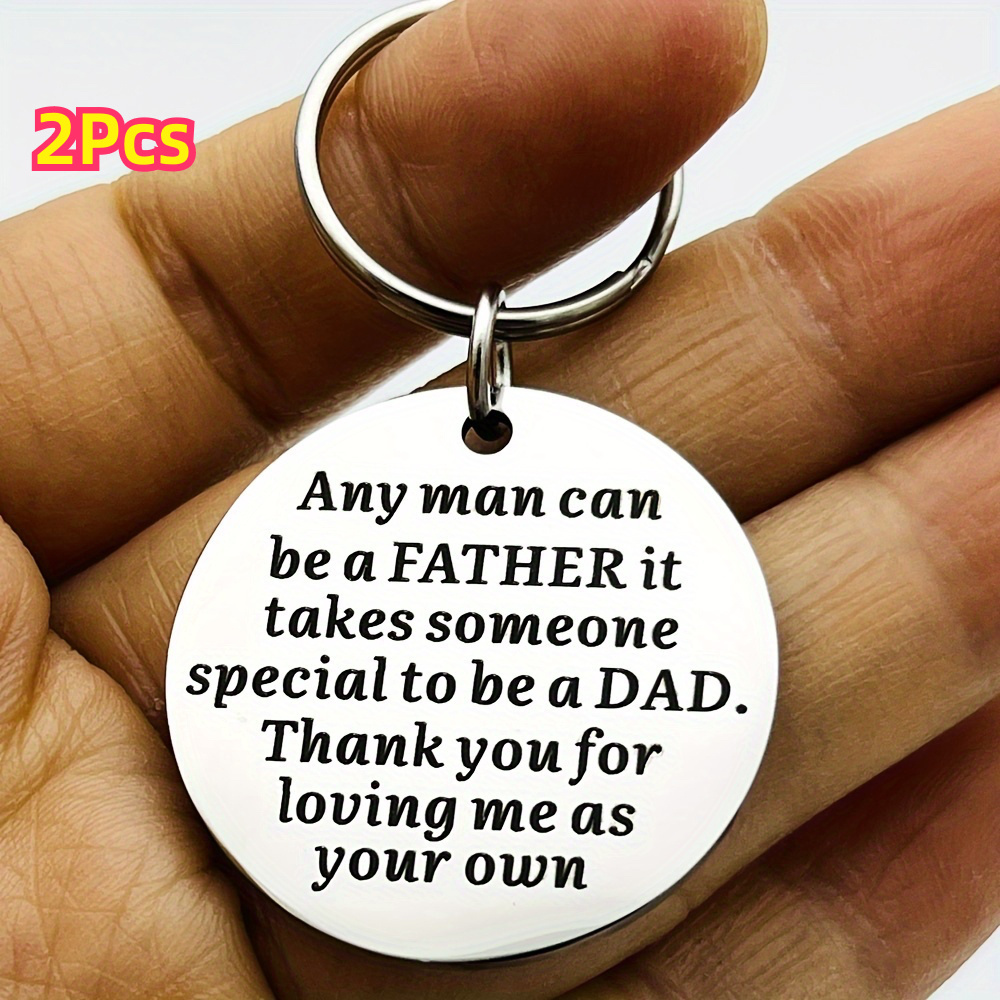 

2pcs Stepdad Keychain For Men, Any Be A You Me As Own Keychain,