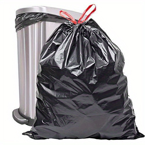 2 rolls of extra large heavy duty black trash bags     and supermarket use ideal for leaves and garbage details 2