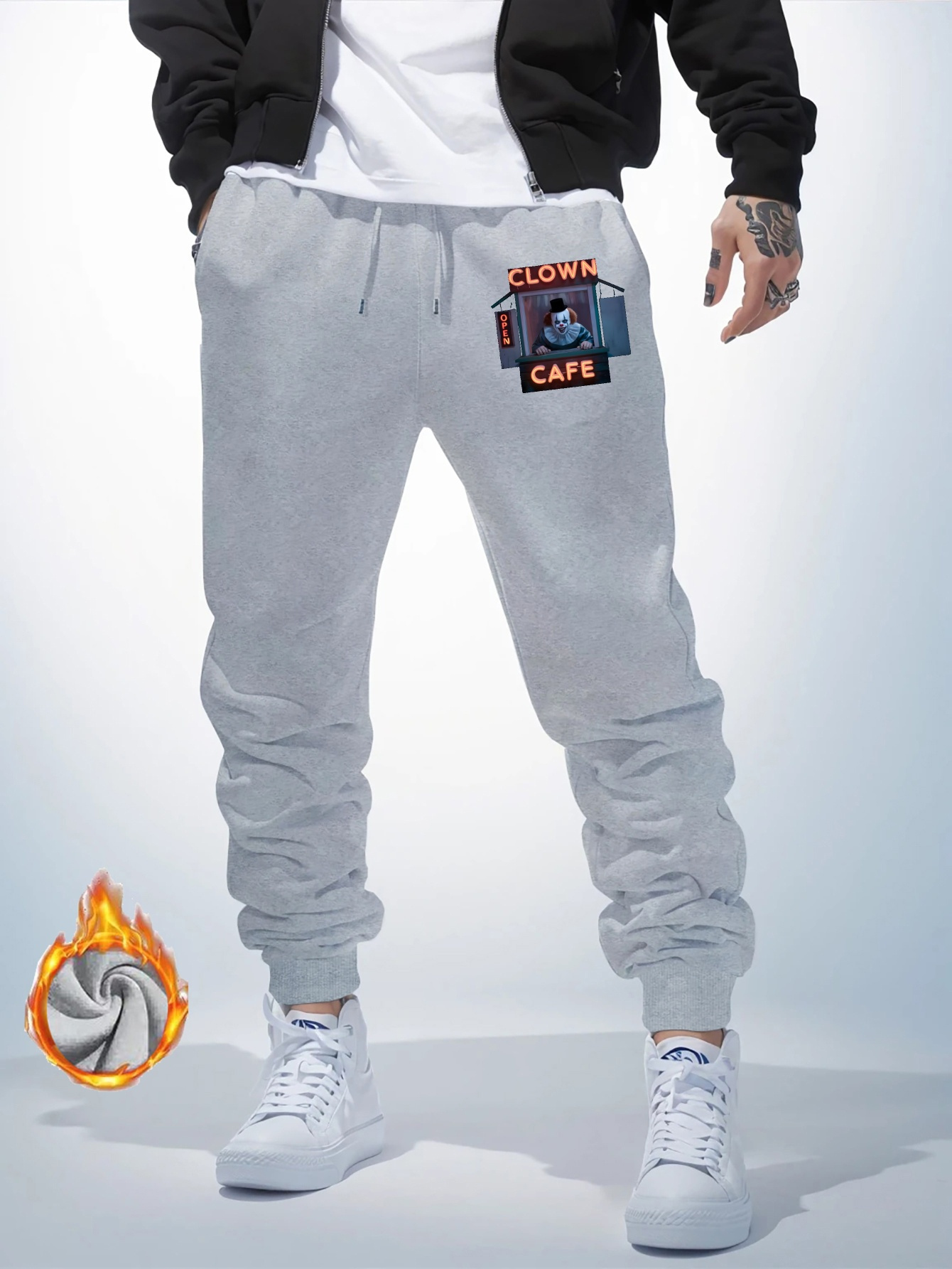 Pantaloni Jogging Uomo Stampa Clown Y2K | Vita Elasticizzata Alta | Costume Streetwear Per Carnevale E Uscite Casual | Design Hippie E Colorato