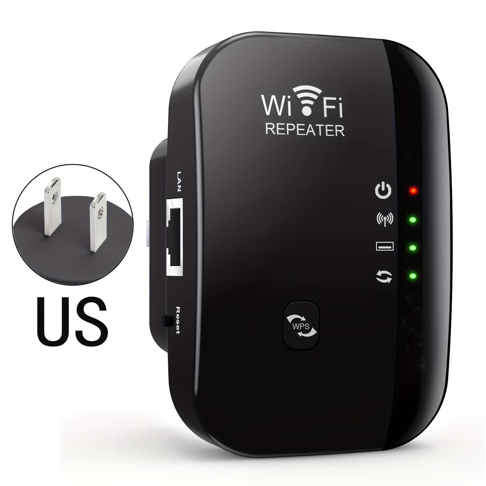 

Wifi Wireless Signal Repeater Wireless Amplifier, Wifi Extender , Eliminate Dead , Reliable , Ethernet Port, Us Plug